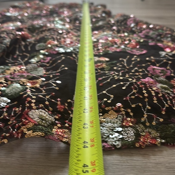 Sam Edelman size 6 sequin Floral Black Maxi Dress - Picture 7 of 9